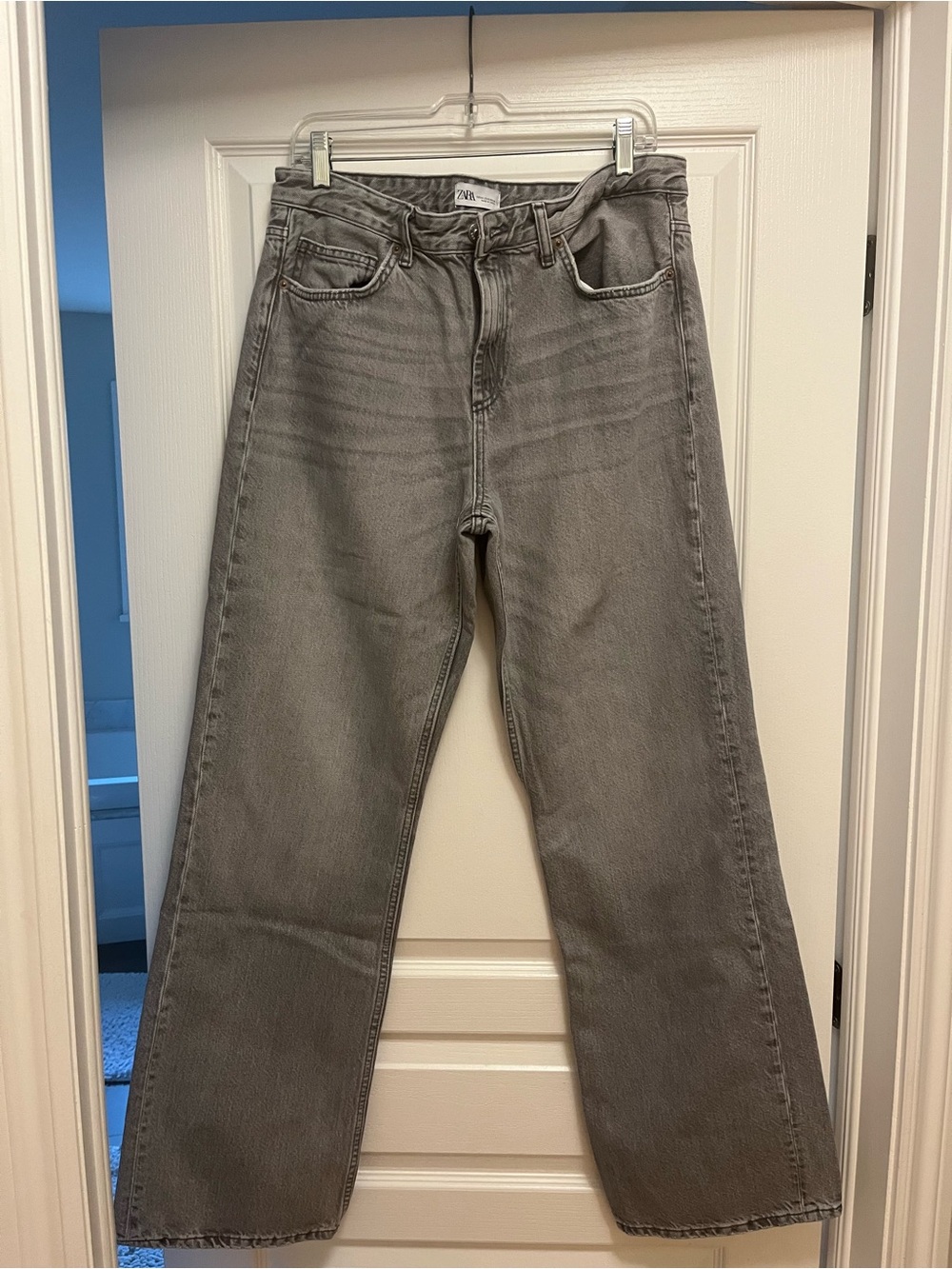 Zara Wide-Leg Gray Jeans